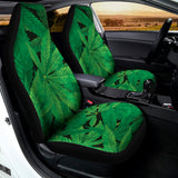 Green Marijuana Leaf Print Universal Fit Car Seat Covers 102422