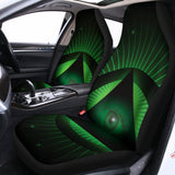 Green Masonic Eye Print Universal Fit Car Seat Covers 102422