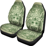 Green Maya Calendar Print Universal Fit Car Seat Covers 102422