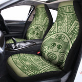 Green Maya Calendar Print Universal Fit Car Seat Covers 102422