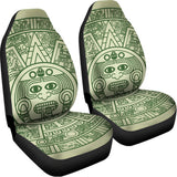 Green Maya Calendar Print Universal Fit Car Seat Covers 102422
