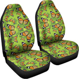 Green Monarch Butterfly Pattern Print Universal Fit Car Seat Covers 102422