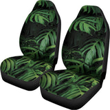 Green Monstera Leaf Print Universal Fit Car Seat Covers 102422
