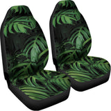 Green Monstera Leaf Print Universal Fit Car Seat Covers 102422