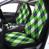 Green Navy And White Argyle Print Universal Fit Car Seat Covers 102422
