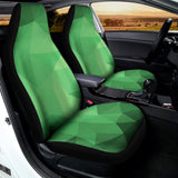 Green Polygonal Geometric Print Universal Fit Car Seat Covers 102422