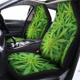 Green Pot Leaf Print Universal Fit Car Seat Covers 102422