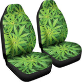 Green Pot Leaf Print Universal Fit Car Seat Covers 102422