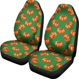Green Pumpkin Pattern Print Universal Fit Car Seat Covers 102422