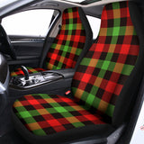 Green Red And Black Buffalo Plaid Print Universal Fit Car Seat Covers 102422