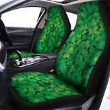 Green Shamrock Leaf Pattern Print Universal Fit Car Seat Covers 102422