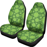 Green Shamrock Plaid Pattern Print Universal Fit Car Seat Covers 102422