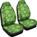 Green Shamrock Plaid Pattern Print Universal Fit Car Seat Covers 102422