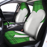 Green Shamrock Tartan Print Universal Fit Car Seat Covers 102422