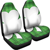 Green Shamrock Tartan Print Universal Fit Car Seat Covers 102422