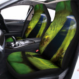 Green Snake Eye Print Universal Fit Car Seat Covers 102422