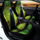 Green Snake Eye Print Universal Fit Car Seat Covers 102422