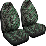 Green Snakeskin Print Universal Fit Car Seat Covers 102422