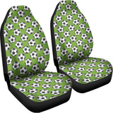 Green Soccer Ball Pattern Print Universal Fit Car Seat Covers 102422