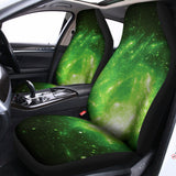 Green Sparkle Galaxy Print Universal Fit Car Seat Covers 102422