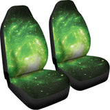 Green Sparkle Galaxy Print Universal Fit Car Seat Covers 102422