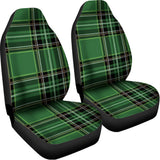 Green Stewart Tartan Pattern Print Universal Fit Car Seat Covers 102422