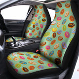 Green Striped Donut Pattern Print Universal Fit Car Seat Covers 102422