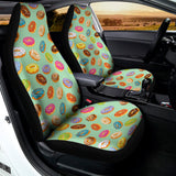 Green Striped Donut Pattern Print Universal Fit Car Seat Covers 102422