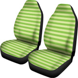 Green Striped Pattern Print Universal Fit Car Seat Covers 102422