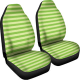 Green Striped Pattern Print Universal Fit Car Seat Covers 102422