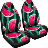 Green Striped Watermelon Pattern Print Universal Fit Car Seat Covers 102422