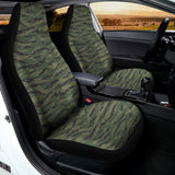 Green Tiger Stripe Camouflage Print Universal Fit Car Seat Covers 102422