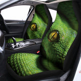 Green Tree Python Snake Print Universal Fit Car Seat Covers 102422