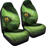 Green Tree Python Snake Print Universal Fit Car Seat Covers 102422