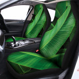 Green Tropical Banana Palm Leaf Print Universal Fit Car Seat Covers 102422