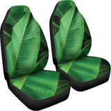 Green Tropical Banana Palm Leaf Print Universal Fit Car Seat Covers 102422