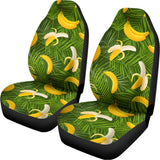 Green Tropical Banana Pattern Print Universal Fit Car Seat Covers 102422