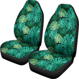 Green Tropical Monstera Pattern Print Universal Fit Car Seat Covers 102422
