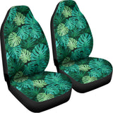 Green Tropical Monstera Pattern Print Universal Fit Car Seat Covers 102422