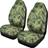Green Tropical Palm Leaf Pattern Print Universal Fit Car Seat Covers 102422