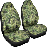 Green Tropical Palm Leaf Pattern Print Universal Fit Car Seat Covers 102422