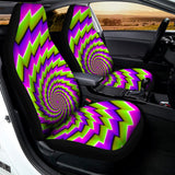 Green Twisted Moving Optical Illusion Universal Fit Car Seat Covers 102422