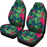 Green Walking Zombie Print Universal Fit Car Seat Covers 102422