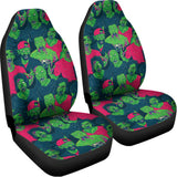 Green Walking Zombie Print Universal Fit Car Seat Covers 102422