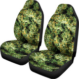 Green Weed Print Universal Fit Car Seat Covers 102422