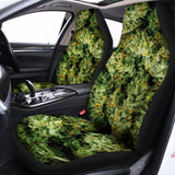 Green Weed Print Universal Fit Car Seat Covers 102422