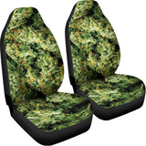 Green Weed Print Universal Fit Car Seat Covers 102422