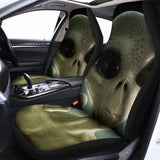 Grey Alien 3D Print Universal Fit Car Seat Covers 102422