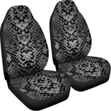 Grey And Black Snakeskin Print Universal Fit Car Seat Covers 102422
