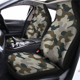 Grey And Brown Camouflage Print Universal Fit Car Seat Covers 102422